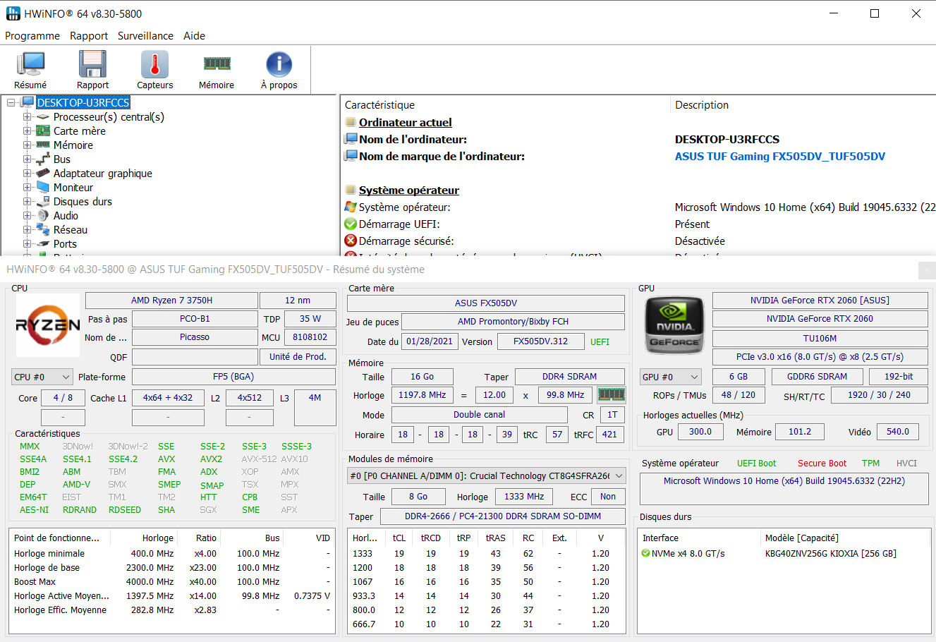 HWiNFO Le logiciel de diagnostic en temps réel pour vérifier la santé d’un PC